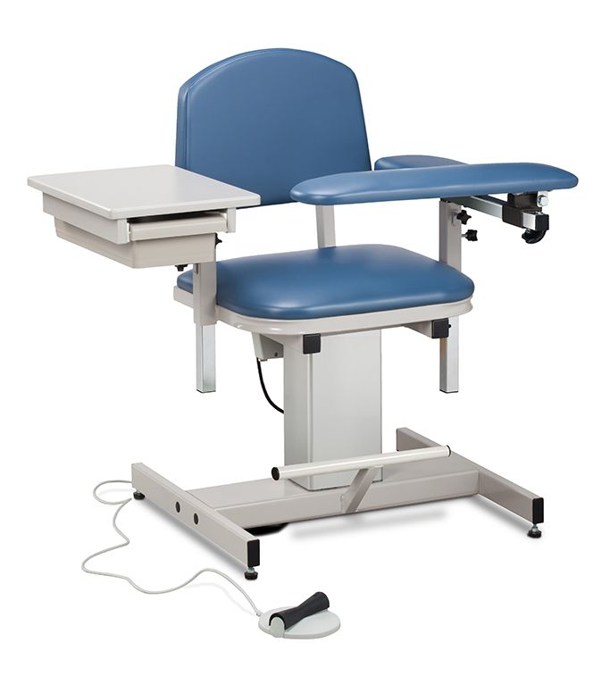 Power Blood Drawing Chair wPadded Flip Arm  Drawer