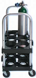 Rack-n Roll Modular Cylinder Oxygen Cart System