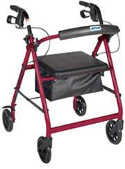 Red Aluminum Rollator