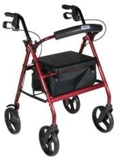 Red Aluminum Rollator