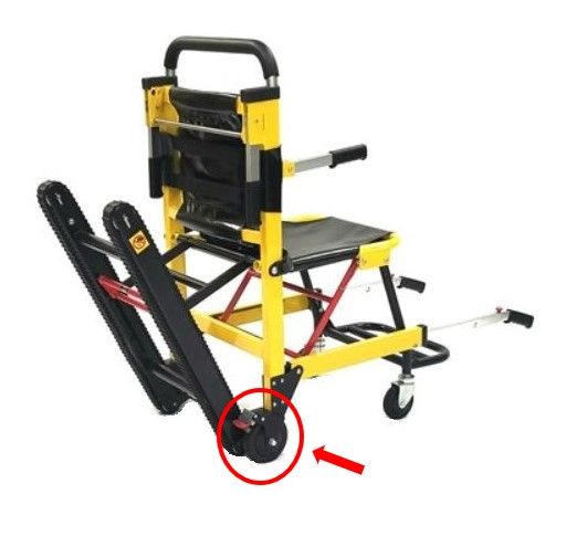 Replacement Rear Wheels for Battery and Manual Stair Chairs