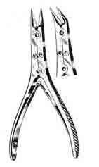 Ruskin Bone Splitting Forceps, 5-1/2in, Curved