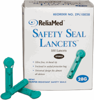 Safety Seal Lancets - 28 Gauge
