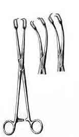 Schroeder Vulsellum Forceps, Curved Sideways, 9-1/2in