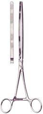 Scudder Intestinal Forceps, Straight, Soild Blades, 9-1/2in