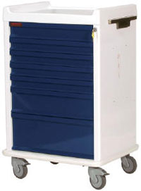 Seven Drawer MR-Safe Anesthesia Cart