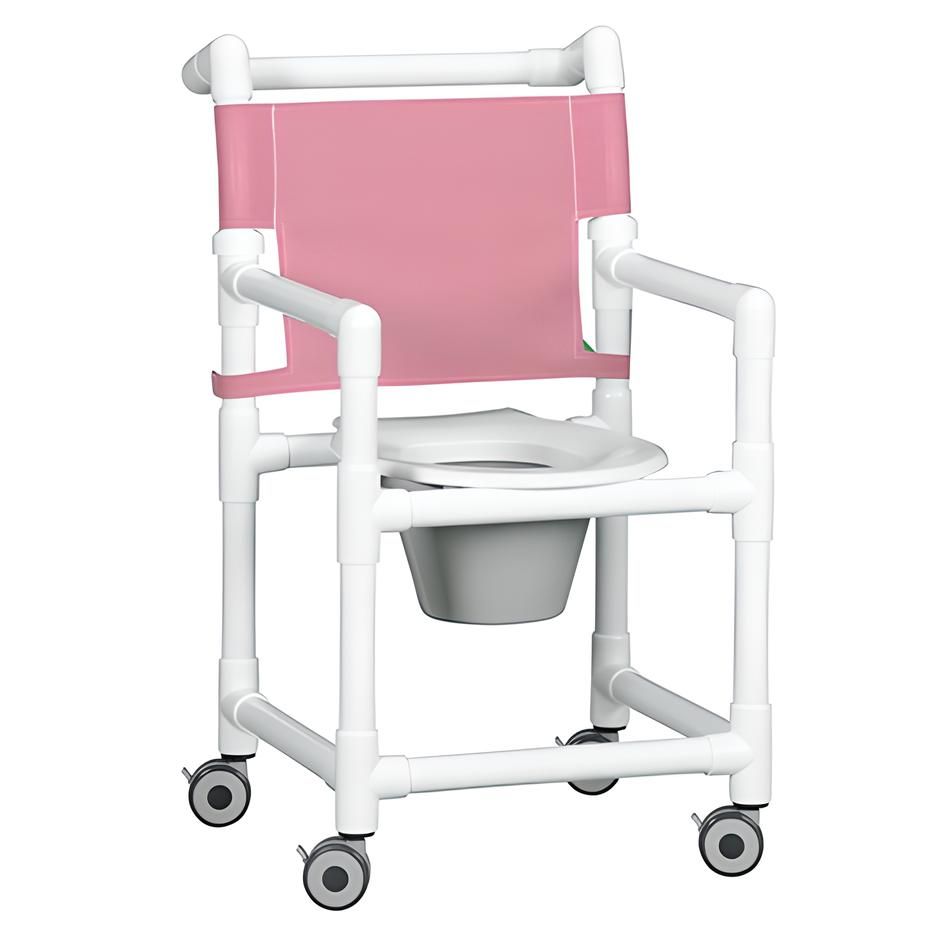 Tall ORG Shower Chair Commode w/Removeable Seat & Pail 300 LB