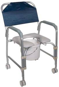 Shower Chair Commode with Casters