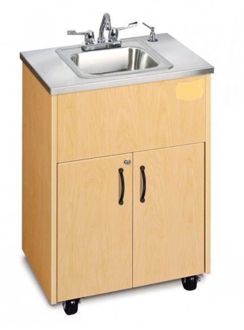 Single Basin Portable Sink w/ Stainless Steel Top