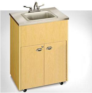 Single Deep Basin Portable Sink Stainless Steel Top