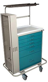 Six Drawer Key Lock Cart w/ Scope Cabinet