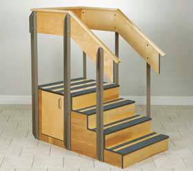 Small Corner Staircase with Storage