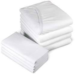 White Soft Fit Knitted Contour Sheets Hospital Bedding 35in 82in
