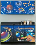 Space Place Themed Pediatric Cabinet Set