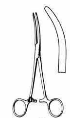 St. Vincents Occluding Forceps Curved 6-12 in