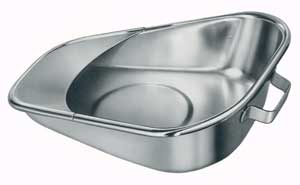 Stainless Steel Fracture Bedpan 11 7/8 L x 9 1/2 W x 2 7/8 H