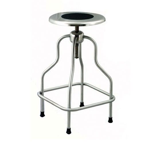 Stainless Steel Revolving Stool w/ Foot Rest