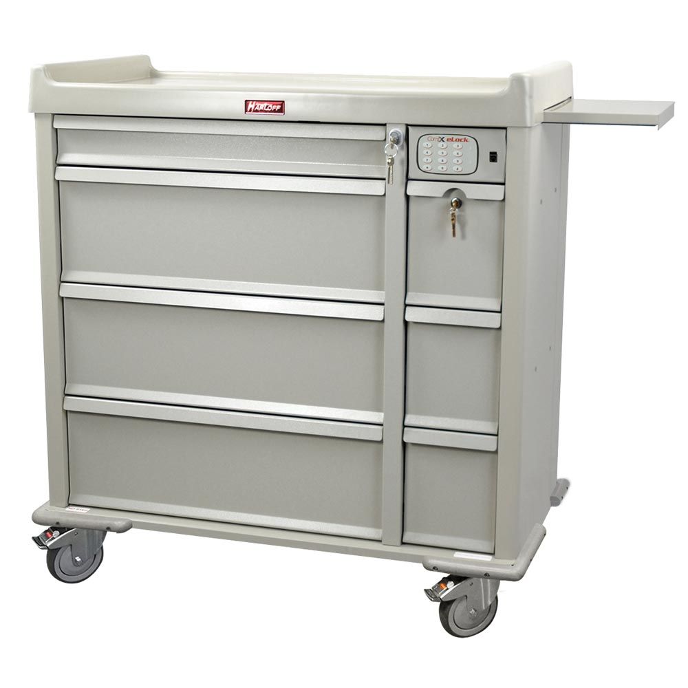 750 Punch Card Capacity Medication Cart Electronic Keypad Lock