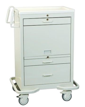 Medication Dose Cart Cassette 3in Lockable Drawer  20 Bins