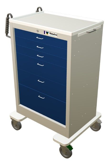 Steel STD X-Tall ANS Treatment Cart w/ 6 Drawers & Key Lock