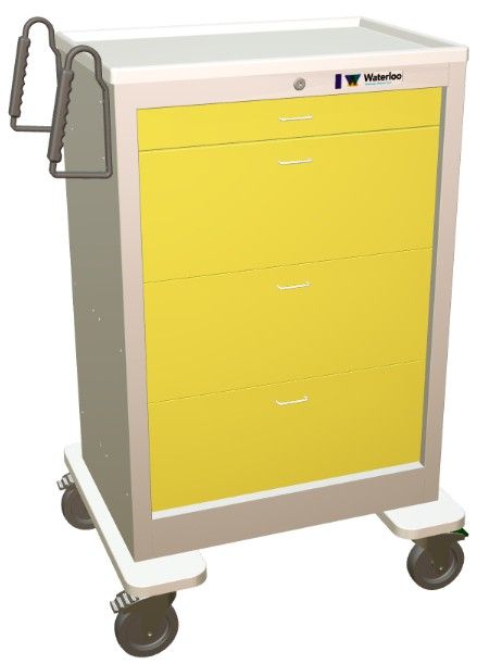 Steel Standard X-Tall Isolation Cart w/ 4 Drawers & Key Lock