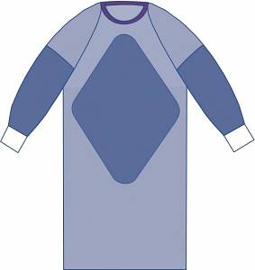 Sterile, Fabric-Reinforced Surgical Gowns w/ Raglan Sleeves, 48in