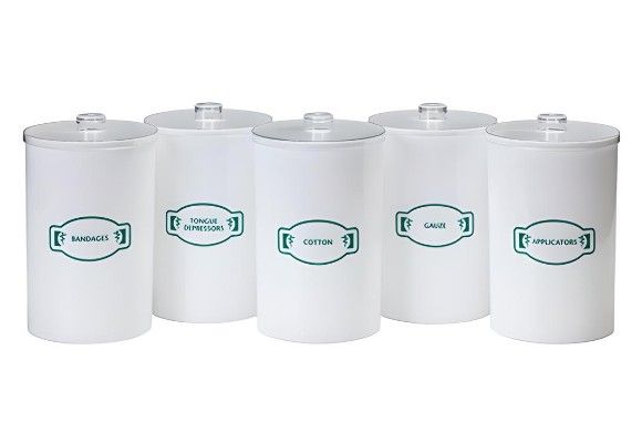 Sundry Jars Opaque Plastic set of 5