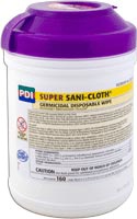 Super Sani-Cloth Germicidal Disposable Wipes Tub - 6 in. 6-34 in.