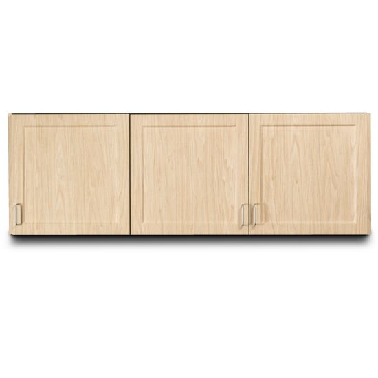 Designer Wood Grain 72in Wall Cabinet w/ 3 Doors