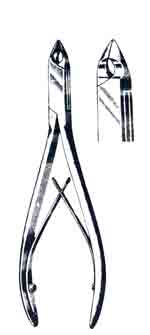 Tissue Nippers Convex Double Spring Stainless 4-12 in