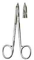 Tissue and Cuticle Nippers, 4in, Straight Jaws, Ring Handles