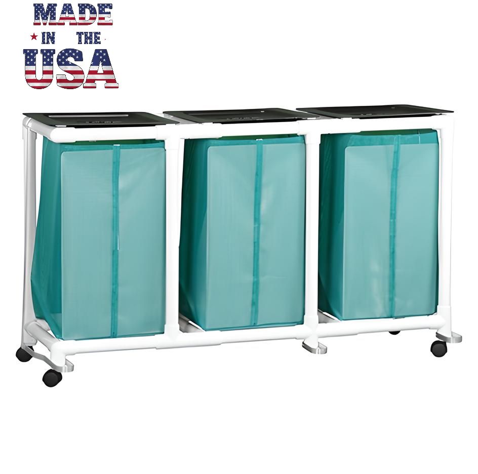 Value Line Triple Linen Hampers Foot Pedals