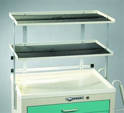 Twin Shelf Unit for Mobile Medical Carts