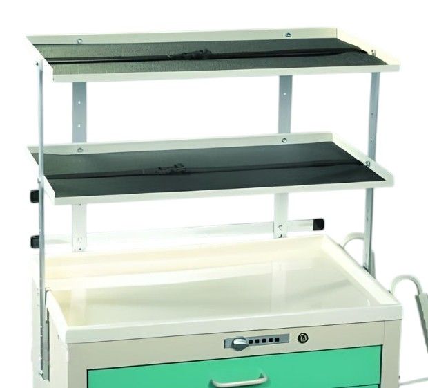 Medical Cart Accessory Twin Shelving Unit