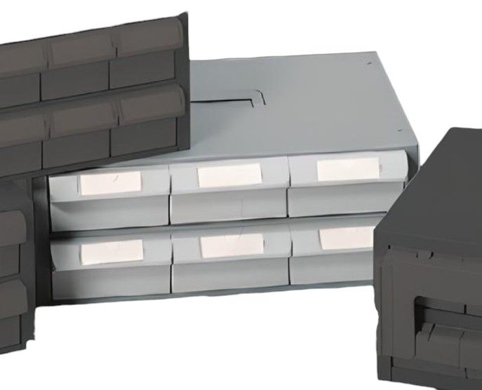 Two Tier Cassette w/ 6 - 5in Wide Bins
