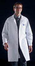 Unisex Knee Length Lab Coat, White