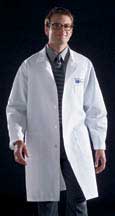 Unisex Knee Length Lab Coat White