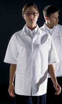 Unisex Zip Front Smock, White, XXL.