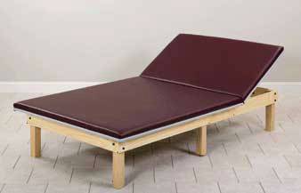 Adjustable Backrest Mat Platform 18in High, Natural Hardwood