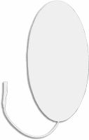 ValuTrode White Fabric Top Electrode - 2in x 4in, Oval
