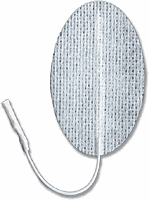 ValuTrode White Fabric Top Electrodes - 1.5in x 2.5in, Oval