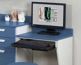 Computer Station Wall Mount Desk w/ One Leg