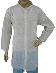 White Polypropylene Lab Coats