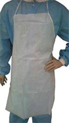 White Polyethylene Coated Aprons