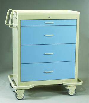 Wide Aluminum Cart w/ Single Key Lock