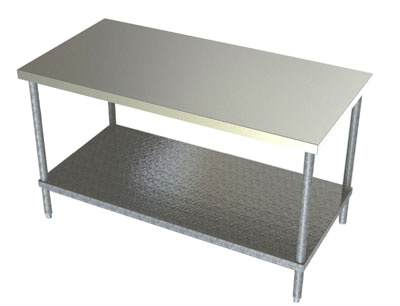 Work Table w/ Galvanized Undershelf (Economy Model)