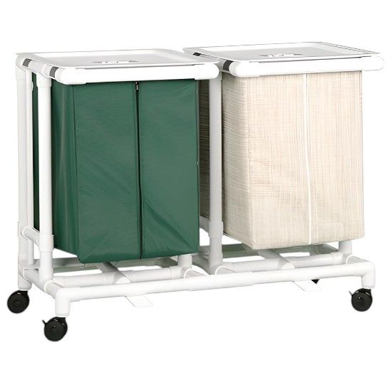 Jumbo Double Linen Hamper Foot Pedals
