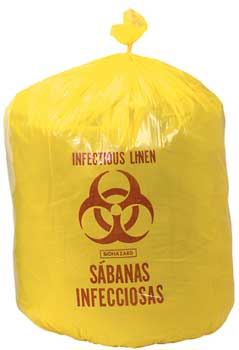 Yellow High Density Bio Hazard Liners 31 in. x 43 in.