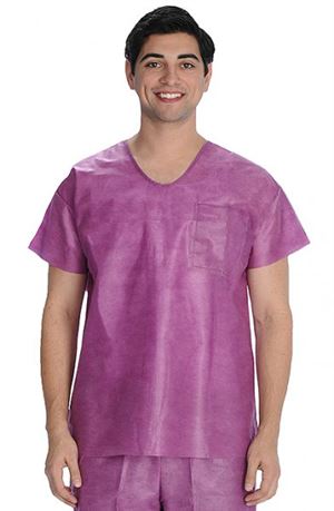 Easy-breathe sms scrub top- neck