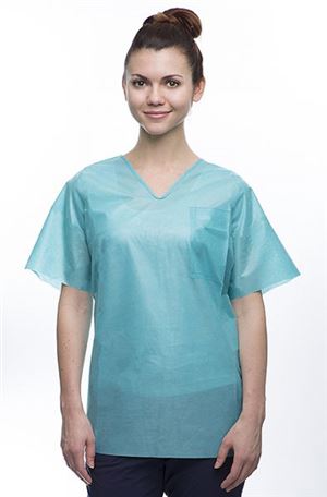 Easy-breathe sms scrub top- neck